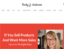 Tablet Screenshot of beckyjanderson.com